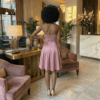 Blush Amani Satin Flare Dress
