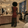 Crimson Zahara Lace Evening Dress