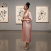 Rose Abeni Brocade Kimono Set