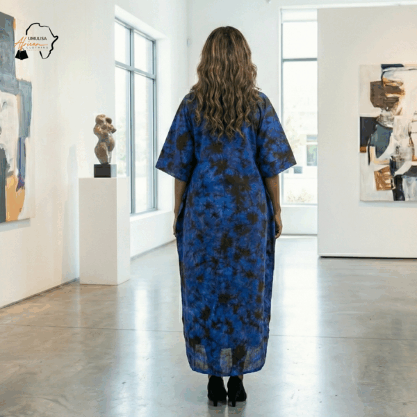 Umurabyo Royal Indigo Batik Kaftan