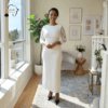 1 Isaro White Ivory Lace Gown