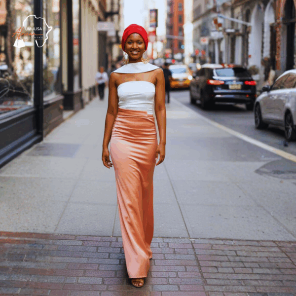 Imani White & Blush Grace Gown