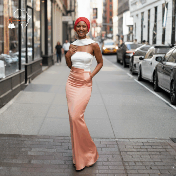 Imani White & Blush Grace Gown