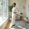 2 Isaro White Ivory Lace Gown