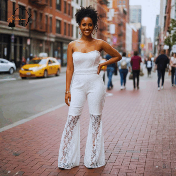 22 Amani Ivory White Lace Jumpsuit