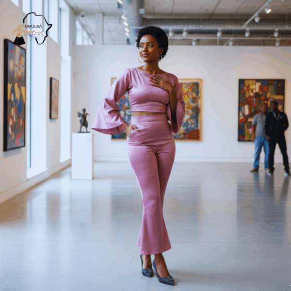 Amara Rose Mauve Bell-Sleeve Two-Piece Set