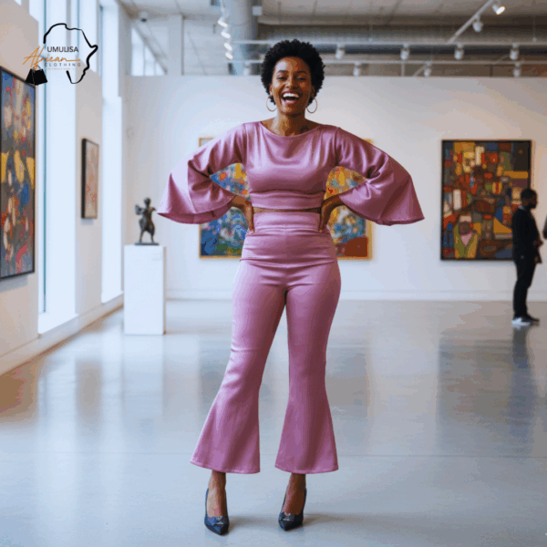 Amara Rose Mauve Bell-Sleeve Two-Piece Set
