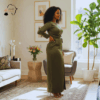 Zuri Olive Green Maxi Dress