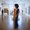 52 Zahra Royal Blue & Gold African Maxi Dress