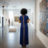 54 Zahra Royal Blue & Gold African Maxi Dress