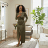 Zuri Olive Green Maxi Dress