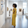 63 Ayana Golden Yellow African Maxi Dress