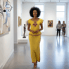 64 Ayana Golden Yellow African Maxi Dress