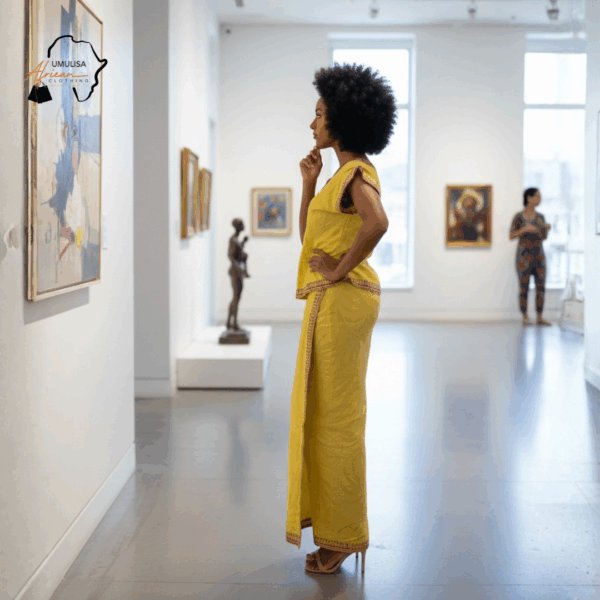65 Ayana Golden Yellow African Maxi Dress