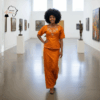 Zuri Burnt Orange African Maxi Dress