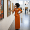 Zuri Burnt Orange African Maxi Dress