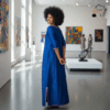 82 Azure Heritage Blue Kaftan Dress