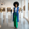 Amani Royal Blue & Emerald Green African Two-Piece Set