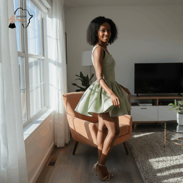 Verdant Grace Sage Flow Maxi Dress
