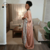 Serene Aura Peach Flowing Maxi Dress