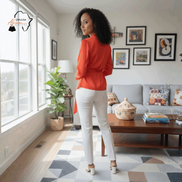 56 Zuri Ember Wrap Blouse