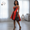 Abeni Scarlet Noir Cocktail Dress