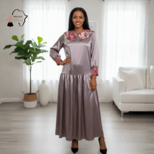 76 Nalia Taupe Heritage Maxi Dress