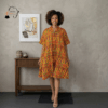 Imara Sunset Kente Midi Dress