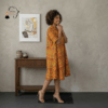 103 Imara Sunset Kente Midi Dress
