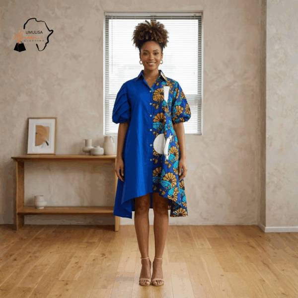 108 Amara Royal Blue Heritage Dress