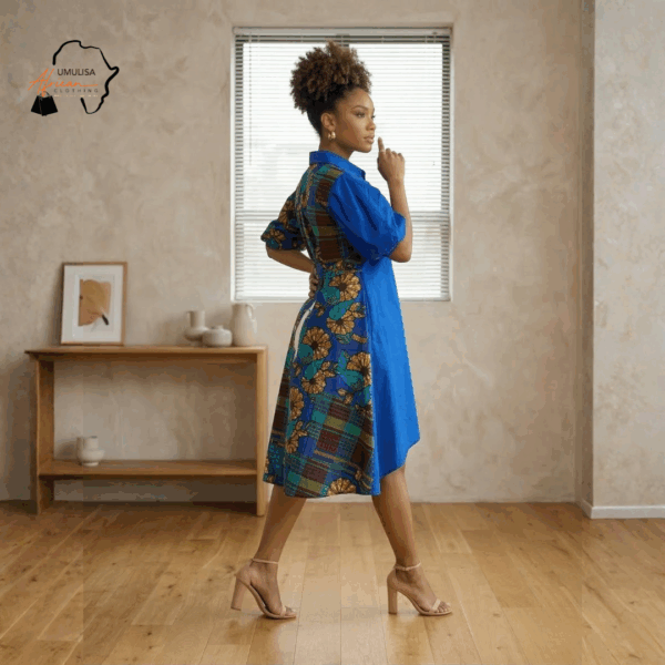 111 Amara Royal Blue Heritage Dress