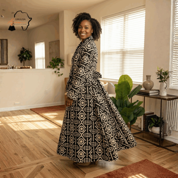 Zuri Noir Heritage Maxi Dress