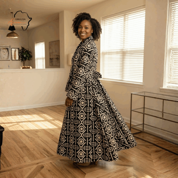 Zuri Noir Heritage Maxi Dress