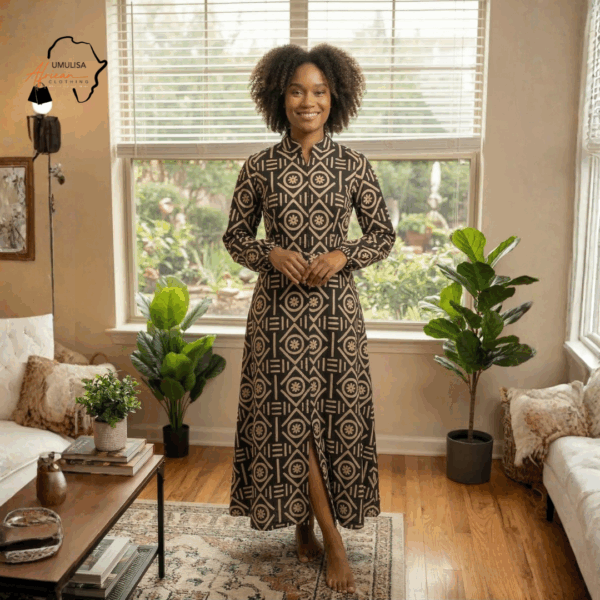 Zuri Noir Heritage Maxi Dress