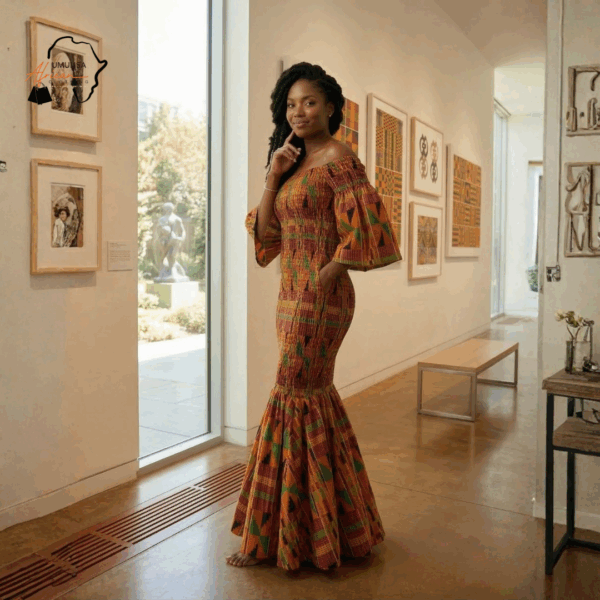 126 Nyota Kente Mermaid Gown