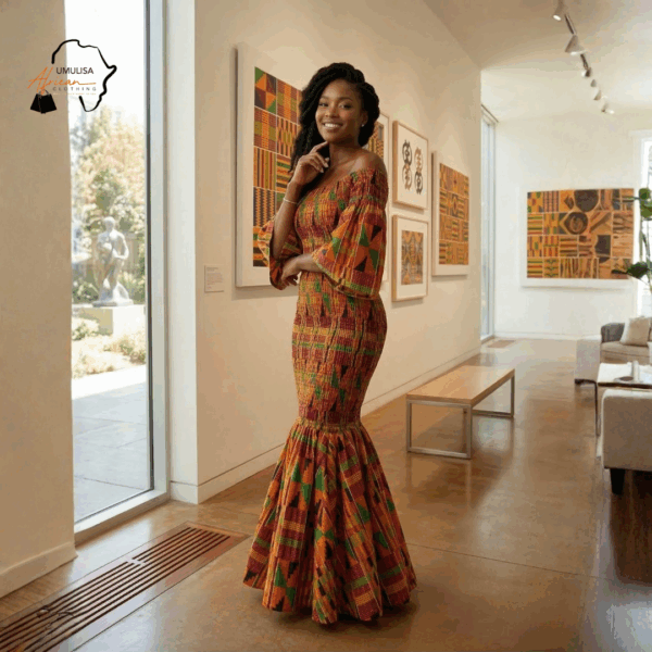 127 Nyota Kente Mermaid Gown