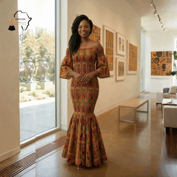 128 Nyota Kente Mermaid Gown