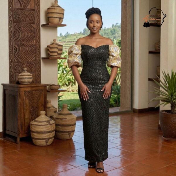 154 Amani Noir Royal Evening Gown
