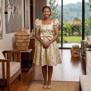 164 Nahla Gold Bloom Dress