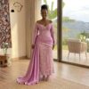 173 Amani Rose Gold Embroidered Gown
