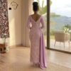 174 Amani Rose Gold Embroidered Gown