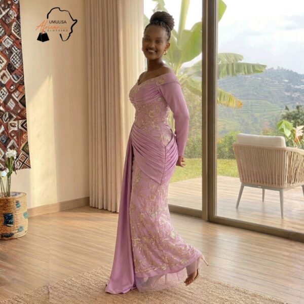 175 Amani Rose Gold Embroidered Gown