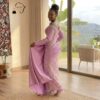 177 Amani Rose Gold Embroidered Gown