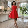 Nia Scarlet Elegance Mini Dress