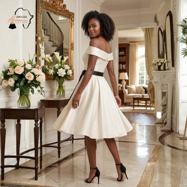 192 Zaria Ivory Elegance Midi Dress