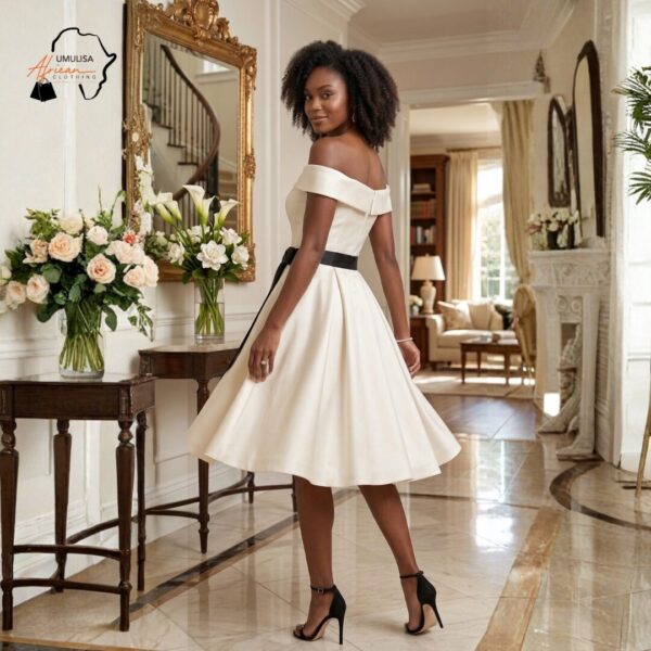 193 Zaria Ivory Elegance Midi Dress