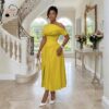 199 Zahara Golden Radiance Midi Dress