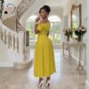 201 Zahara Golden Radiance Midi Dress
