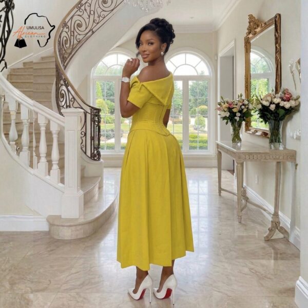 201 Zahara Golden Radiance Midi Dress