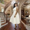 203 Amani Ivory Grace Midi Dress